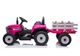 Трактор на акумуляторі Lean Toys XMX611 з причепом Рожевий (5903802452020) - зображення 4