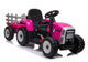Трактор на акумуляторі Lean Toys XMX611 з причепом Рожевий (5903802452020) - зображення 7