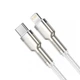 Кабель Baseus Cafule Metal Type-C to Lightning PD 20W 1м White (CATLJK-A02) - изображение 2