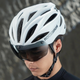 Kask rowerowy Rockbros z szybka, odpinane okulary z ochrona UV Matowy Bialy (5907769373367) - obraz 8