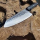 Шеф-нож Кирицуке 19 см Кованый японский кухонный нож повара с рукоятью из углеродного волокна - изображение 6