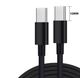 Кабель для защищенных смартфонов (PD 30W) Type-C - Type-C (конектор 10 mm.) 1 метр \ Черный - изображение 4