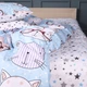 Простыня Бязь 17-0785 Funny cats Полуторная 150х220 см (2200011294742) - изображение 4