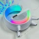 Ночник с беспроводной зарядкой и Bluetooth колонкой с USB, G2388A / Аккумуляторный светильник RGB с дискошаром - изображение 7