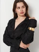 Платье-рубашка мини осеннее женское Reserved 3171P-99X 40 Черное (5904841098019) - изображение 4