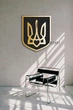 Двошарова картина з дерева Decart декор для кімнати, спальні в кольорах Герб України Тризуб Серце 130х99 см - зображення 2