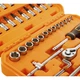 Набор торцевых головок с трещоткой 1/4" 46 предметов INGCO INDUSTRIAL - изображение 2