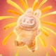 Мягкая игрушка - брелок радужный Labubu Лабубу персиковый - изображение 2