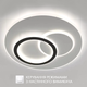 Керована світлодіодна LED люстра Esllse UNIVERSE 80W R ON/OFF "три кола" біла + чорна Ø450×51мм без пульта - зображення 2