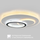 Керована світлодіодна LED люстра Esllse UNIVERSE 80W R ON/OFF "три кола" біла + чорна Ø450×51мм без пульта - зображення 3