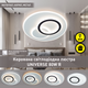 Керована світлодіодна LED люстра Esllse UNIVERSE 80W R ON/OFF "три кола" біла + чорна Ø450×51мм без пульта - зображення 5
