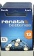 Батарейки Renata PR48 PR13 A13 ZA13 Zinc Air Mercury Free (1.45V) 6 шт для слуховых аппаратов - изображение 9