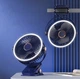 Настольный вентилятор VHG F03 с LED-подсветкой, аккумулятор 10000 мАч, 5 скоростей, вращение на 720°, USB - изображение 4