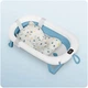 Складана ванночка дитяча з подушкою і термометром RICOKIDS RK-282 біло-синя (Польща) - изображение 7