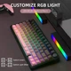 Клавиатура Attack Shark X85 Wireless Mechanical Keyboard (Градиентный дизайн, переключатели White Jade) беспроводная черно-розовая - изображение 5