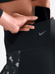 Спортивні легінси для фітнесу високі жіночі Nike W Nk One Df Hr 7/8 Tight Aop HJ1103-010 M Чорні (197602786613) - зображення 4