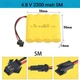 Аккумулятор 4.8 V АА Ni - MH 2300 mAh для машинки игрушки на пульту, машинок на пульте, роботов, аккумуляторная батарея на 4,8 Вольт для игрушек танков на радиоуправлении - изображение 1