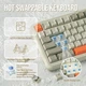 Клавиатура AJAZZ AK820 MAX Beige Беспроводная Механическая (2.4G/Bluetooth/USB type-c) RGB Подсветка С Поддержкой HOT-SWAP - изображение 5