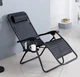 Раскладное кресло-шезлонг LEOBRO Zero Gravity Black 173x64x110 см до 120 кг с подголовником и держателем для туризма отдыха на природе в кемпинге или даче Черный - изображение 8
