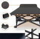 Складная походная раскладушка с утолщенным матрасом до 200 кг LEOBRO 190x70x35 см с прочной стальной рамой для туризма отдыха на природе в кемпинге или даче Темно-серый - изображение 2
