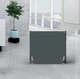 Раскладной шезлонг-кровать с подушкой и подголовником 193x68x30 см до 150 кг LEOBRO для отдыха на природе в кемпинге или даче Темно-серый - изображение 2