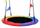 Дитяча садова підвісна гойдалка-гніздо FUNFIT Colorful 100 см до 150 кг для балкону тераси дачі та двору з міцною сталевою рамою та регульованими канатами Різнокольорова - зображення 5
