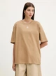 Футболка хлопковая оверсайз длинная женская Adidas Originals Essentials Boyfriend JW5081 S Бежевая (4068807545854) - изображение 6