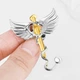 Значок (пин) BROCHE брошь бижутерия Медицина Кадуцей серебристый BRGV114522 - изображение 3