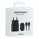 Зарядний пристрій Samsung PD25W/3A Type-C швидка зарядка Super Fast Charge + кабель Type-C Black - зображення 5