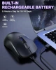 Мышь беспроводная игровая AULA SC580 PAW3325, 12000 DPI 2,4G+Bluetooth Black - изображение 14