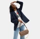Жіноча сумка Coach Brook Flap Chain Bag CAN91 коричнева - зображення 7