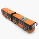 Игрушечный автобус гармошка City Service оранжевый WY913AB/2 — 44 см, с открывающимися дверцами, светом и звук - изображение 5