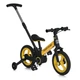 Детский велосипед велобег PROFI KIDS 12 д. MB 1021-4, 4 в 1 с родительской ручкой желто-черный - изображение 1