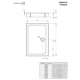 Піддон для душової кабіни RADAWAY DorosCompact 130x90x11.5см прямокутний акрил без сифону білий SDRD1390-05 - зображення 3