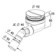 Сифон для душевого поддона RADAWAY Turboflow колбовый впуск 112мм выпуск косой хром TB90P - изображение 2