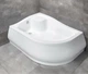 Піддон для душової кабіни RADAWAY Korfu Left 100x80x48.5см напівкруглий акрил без сифону білий 4E81400-03L - зображення 2