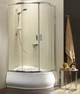 Піддон для душової кабіни RADAWAY Korfu Left 100x80x48.5см напівкруглий акрил без сифону білий 4E81400-03L - зображення 3