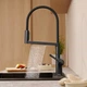 Cмеситель для кухни однорычажный с гибким изливом HANSGROHE Talis Select M54 черный латунь 72861340 - изображение 2