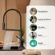 Cмеситель для кухни однорычажный с гибким изливом HANSGROHE Talis Select M54 черный латунь 72861340 - изображение 5