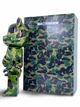 Статуетка Bearbrick x Bape x ABC Camo Green 400% 28 см Medicom Toy Камуфляжний - зображення 3