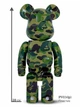 Статуетка Bearbrick x Bape x ABC Camo Green 400% 28 см Medicom Toy Камуфляжний - зображення 9