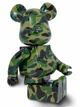 Статуетка Bearbrick x Bape x ABC Camo Green 400% 28 см Medicom Toy Камуфляжний - зображення 13