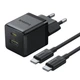 Мережевий зарядний пристрій 30W з кабелем Type-C-Type-C Baseus Palm USB/Type-C чорний P1011160A113-01 - зображення 1