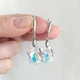 Сережки Hand Made жіночі з кристалами краплями Swarovski кольору Crystal AB - зображення 3