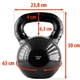 Kettlebell żeliwny HMS KNV32 32 kg (5907695524222) - obraz 3