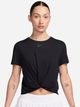 Koszulka sportowa damska Nike W Nk One Classic Twst Ss HJ1054-010 XL Czarna (197602826722) - obraz 1