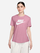 Koszulka damska bawełniana Nike W Nsw Club Ss Tee Icn Ftra DX7906-623 M Różowa - obraz 1