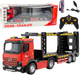 Ciężarówka zdalnie sterowana Lean Toys z przyczepą 2.4G 6CH Czerwona (22709) (5905991050582) - obraz 2