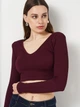 Блузка спортивная женская Reserved 5746B-49X XS-S Темно-фиолетовая (5904841792283) - изображение 4