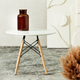 Stolik kawowy HOMLA TAVOLO naturalny z białym blatem 60 × 48 cm (5904183869742) - obraz 6
